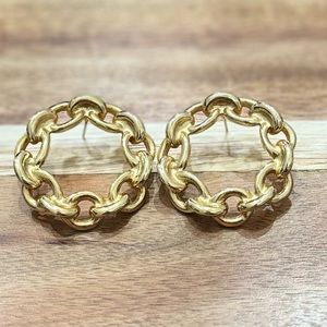Gold Toned Vintage Chain Link Earrings